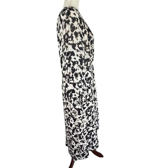 RAILS TYRA FAUX WRAP MIDI DRESS IN BLURRED CHEETAH NWT WOMEN'S SIZE LARGE - Picture 6 of 16